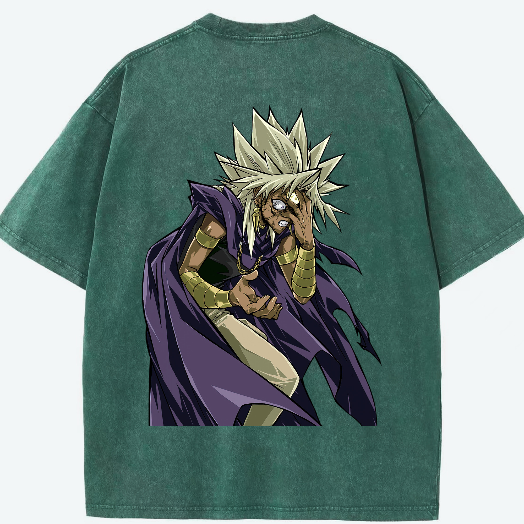 （画像用） 遊☆戯☆王 Yu-Gi-Oh! 綿100% ヴィンテージ風 半袖Tシャツ（背面プリント）